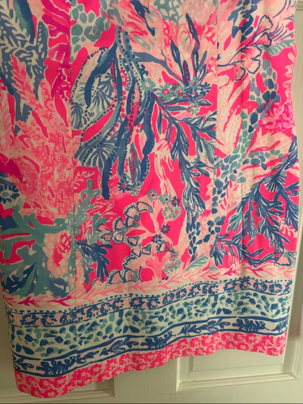 Lilly Pulitzer Pink and Blue Floral Shift Dress - Picture 5 of 12